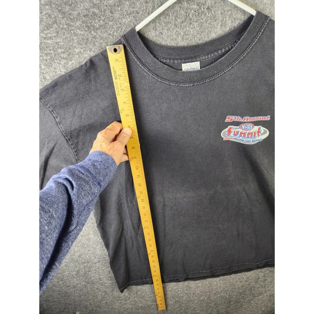 NHRA Summit Racing T-Shirt Men's L Black Y2K 2004 Las Vegas Drag Racing 2-Sided